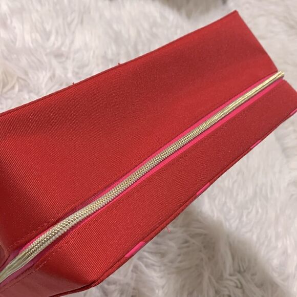 ESTEE Lauder Makeup case train case zip closure bow handle candy charm NEW - Picture 6 of 14